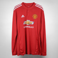 2017-2018 Manchester United Adidas Long Sleeve Home Shirt #19 Marcus Rashford - Marketplace
