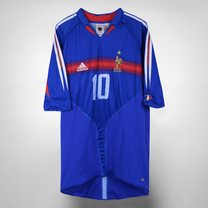 2004-2005 France Adidas Home Shirt #10 Zinedine Zidane - Marketplace