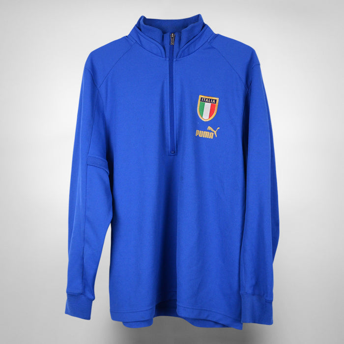 2003-2004 Italy Puma Player Spec Quarter Zip Training Jumper - Marketplace