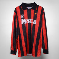 1993-1994 AC Milan Lotto Long Sleeve Home Shirt - Marketplace