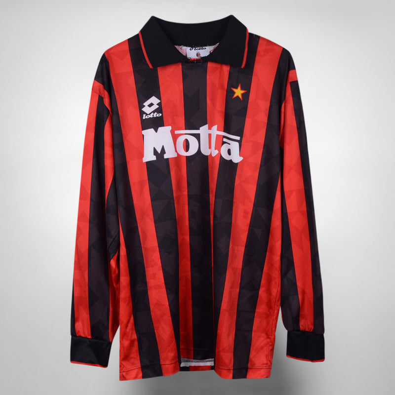 1993-1994 AC Milan Lotto Long Sleeve Home Shirt - Marketplace