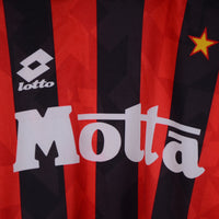 1993-1994 AC Milan Lotto Long Sleeve Home Shirt - Marketplace