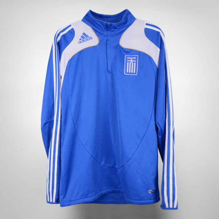 2008-2009 Greece Adidas Player Issue Quarter Zip Training Jumper - Marketplace