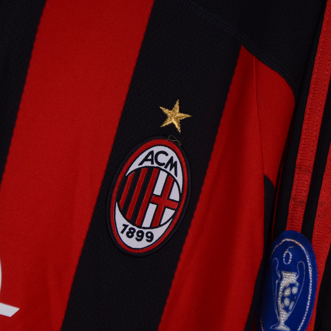 2003-2004 AC Milan Adidas Long Sleeve Home Shirt #22 Kaka - Marketplace