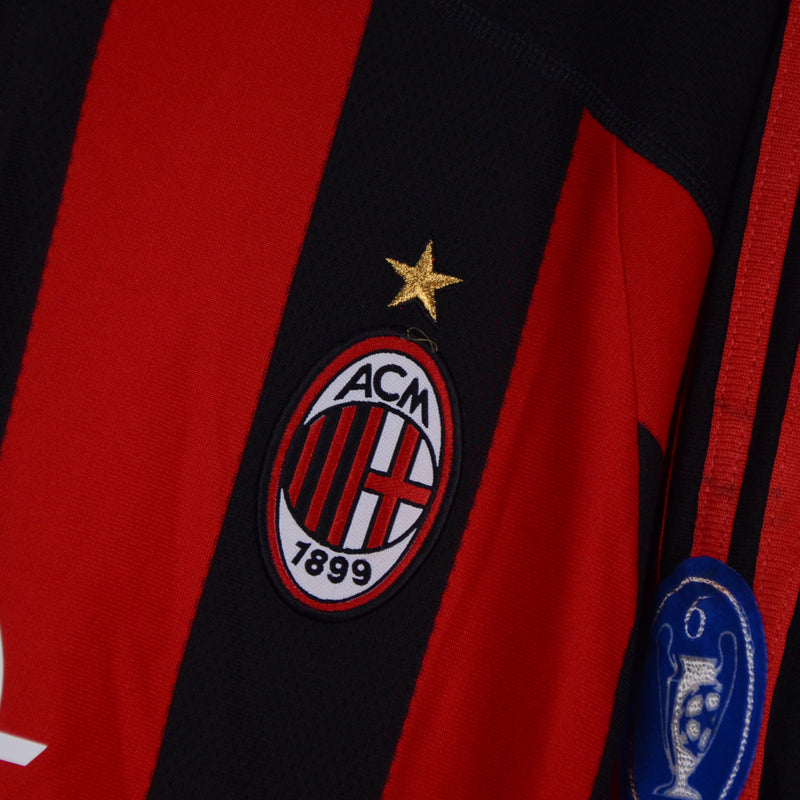 2003-2004 AC Milan Adidas Long Sleeve Home Shirt #22 Kaka - Marketplace