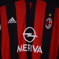 2003-2004 AC Milan Adidas Long Sleeve Home Shirt #22 Kaka - Marketplace