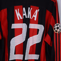 2003-2004 AC Milan Adidas Long Sleeve Home Shirt #22 Kaka - Marketplace