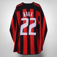 2003-2004 AC Milan Adidas Player Spec Long Sleeve Home Shirt #22 Kaka - Marketplace