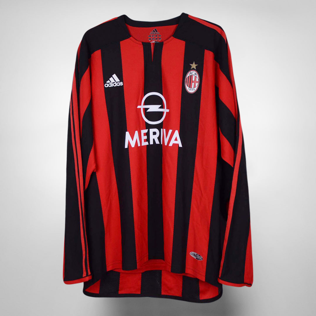 2003-2004 AC Milan Adidas Player Spec Long Sleeve Home Shirt #22 Kaka - Marketplace