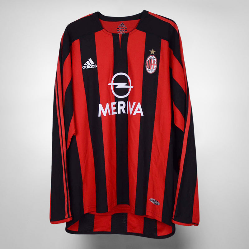2003-2004 AC Milan Adidas Player Spec Long Sleeve Home Shirt #22 Kaka - Marketplace