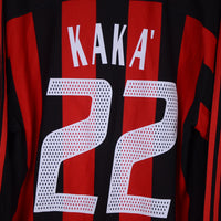 2003-2004 AC Milan Adidas Player Spec Long Sleeve Home Shirt #22 Kaka - Marketplace