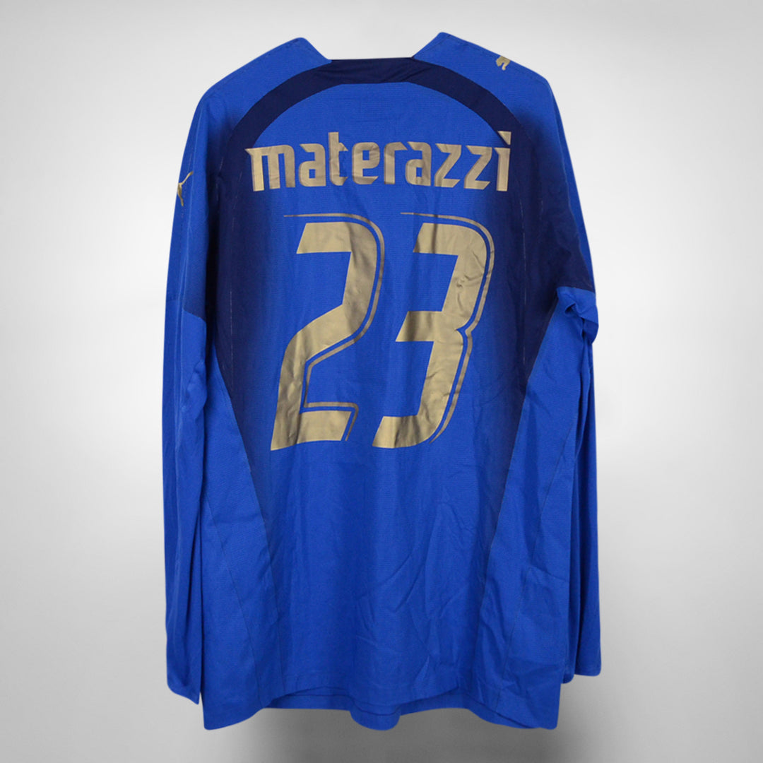 2006-2007 Italy Player Issued Puma Home Shirt #23 Marco Materazzi - Marketplace