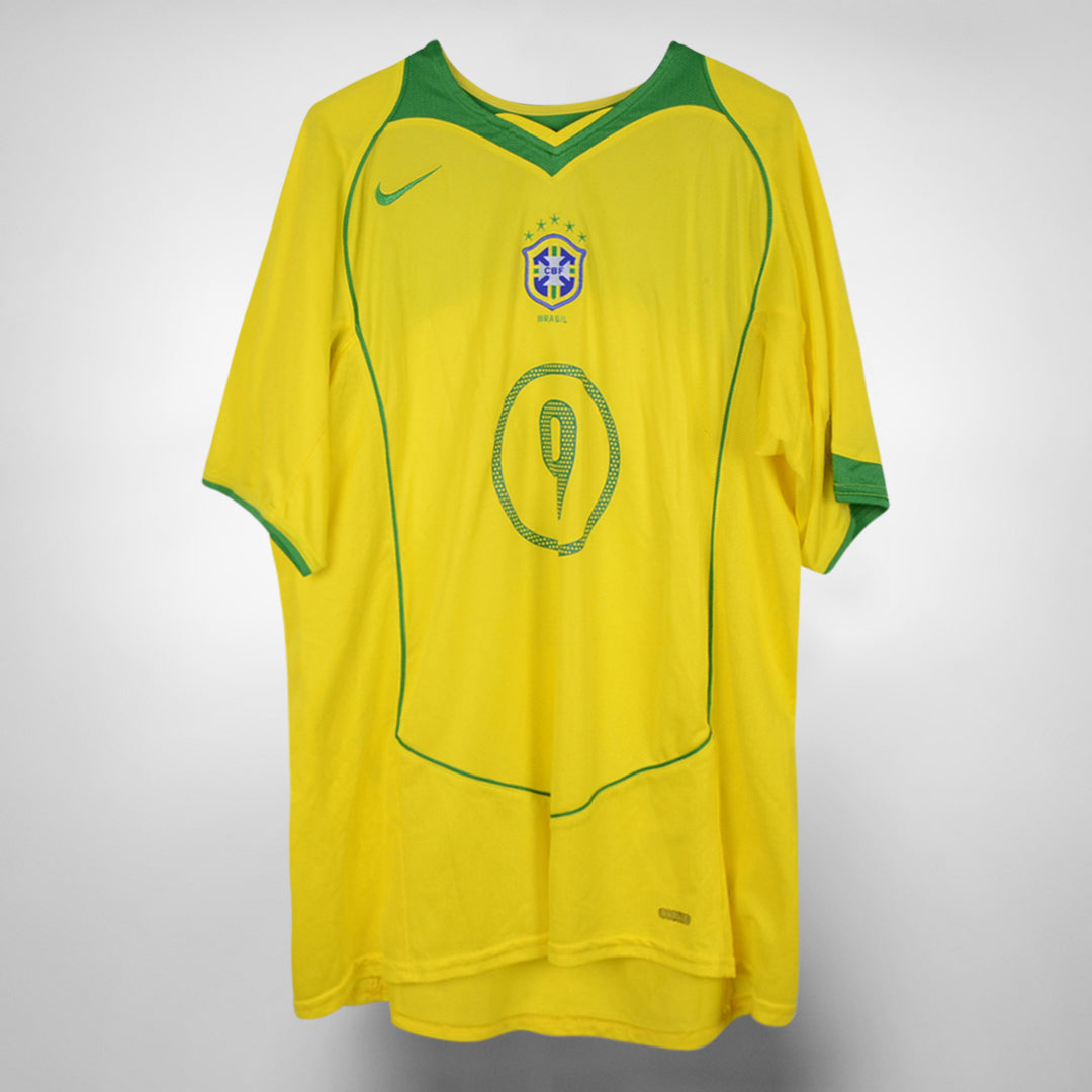 2004-2005 Brazil Nike Home Shirt BNWT #9 Ronaldo Nazario - Marketplace