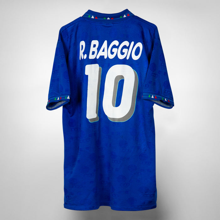 1993-1994 Italy Diadora Player Spec Home Shirt #10 Roberto Baggio - Marketplace