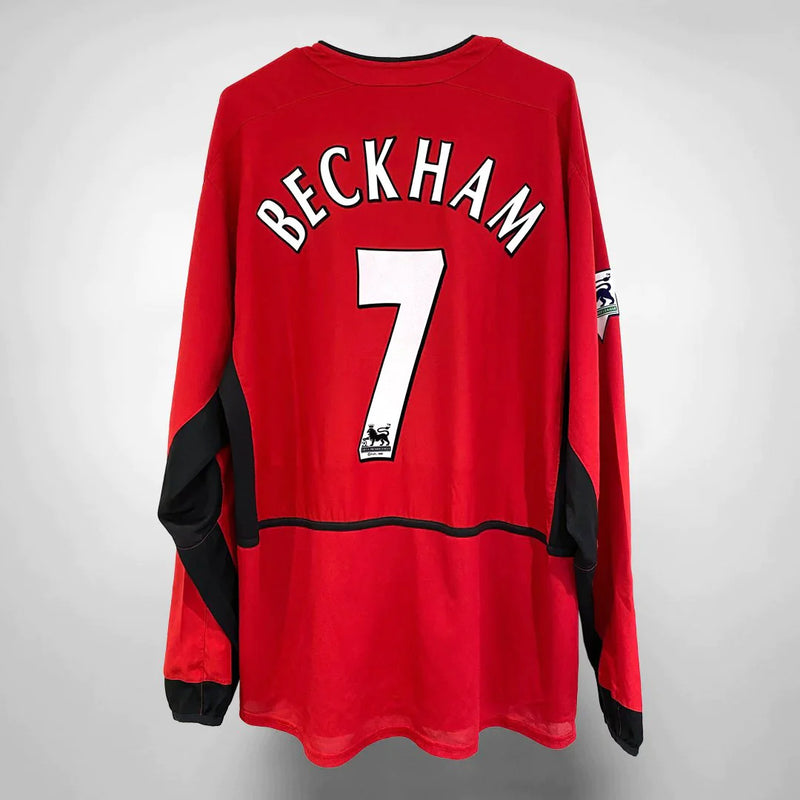 2002-2004 Manchester United Nike Home Shirt #7 David Beckham - Marketplace