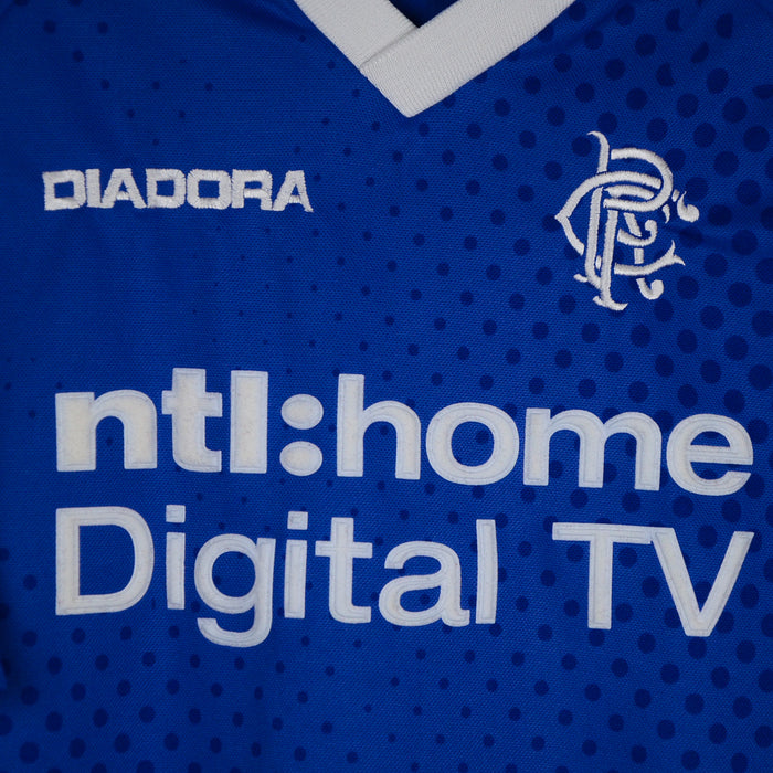 2002-2003 Rangers Diadora Home Shirt - Marketplace