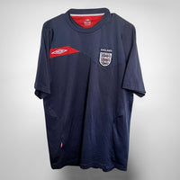 2006-2007 England Umbro Navy Training Shirt - Marketplace
