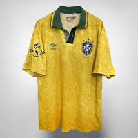 1992-1993 Brazil Umbro Home Shirt - Marketplace