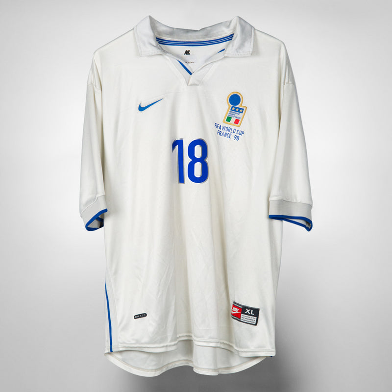 1998-1999 Italy Nike Away Shirt #18 Roberto Baggio - Marketplace