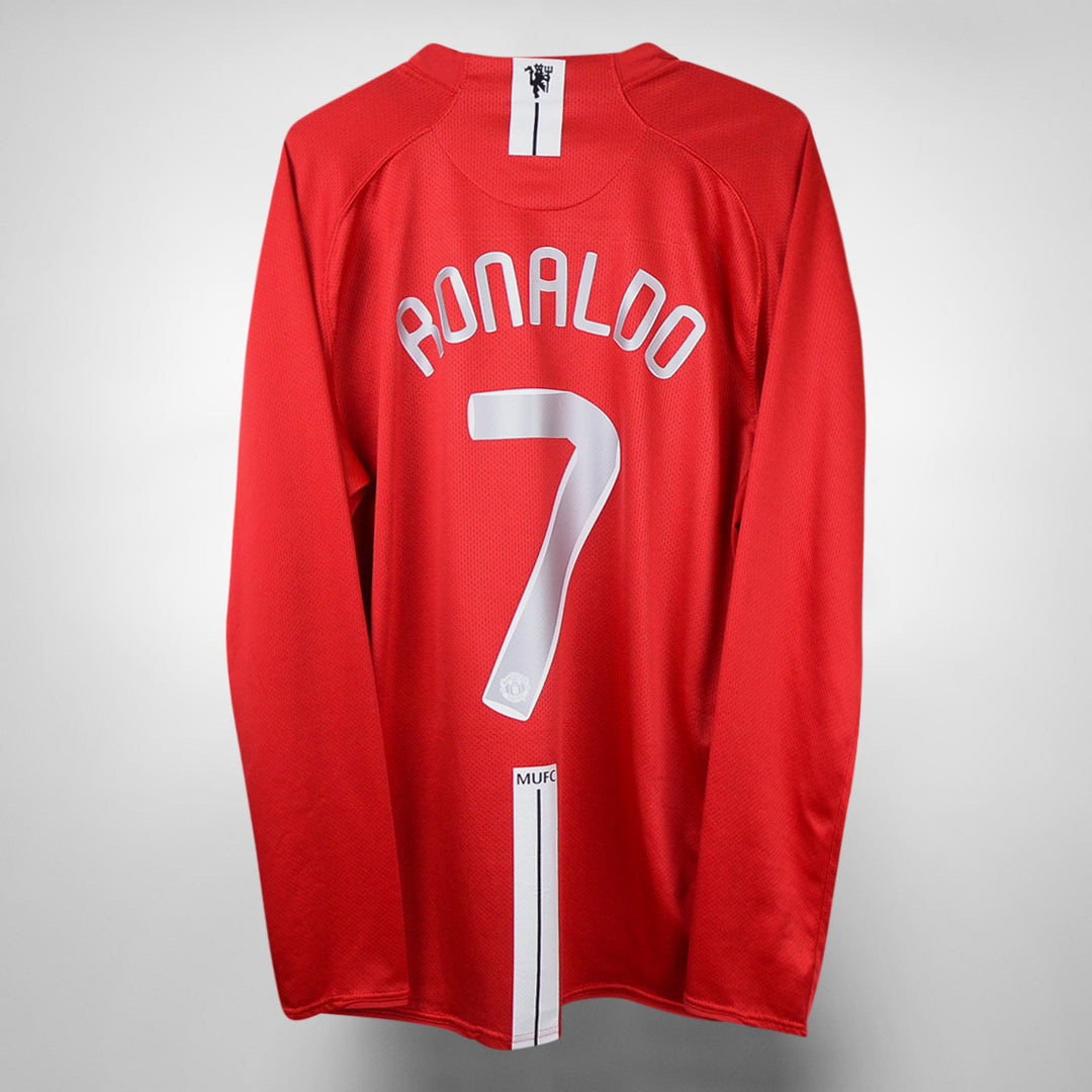 2007-2009 Manchester United Nike Long Sleeve Home Shirt #7 Cristiano Ronaldo - Marketplace