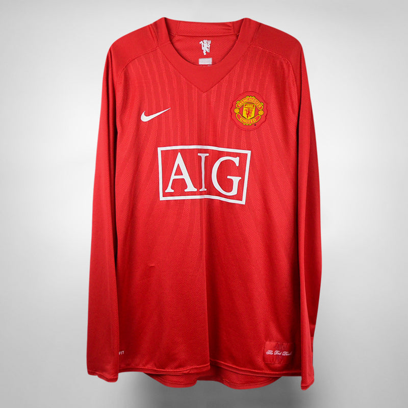 2007-2009 Manchester United Nike Long Sleeve Home Shirt #7 Cristiano Ronaldo - Marketplace