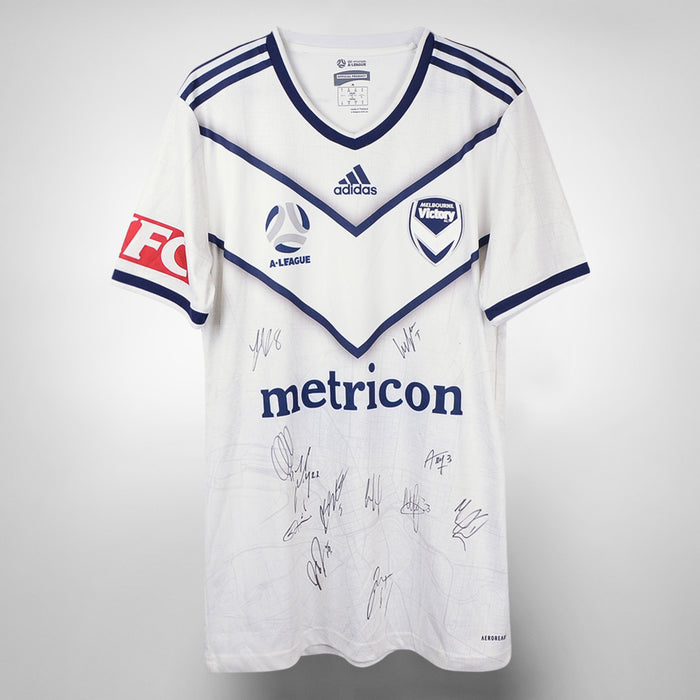 2020-2021 Melbourne Victory Adidas Team Signed Away Shirt - Marketplace