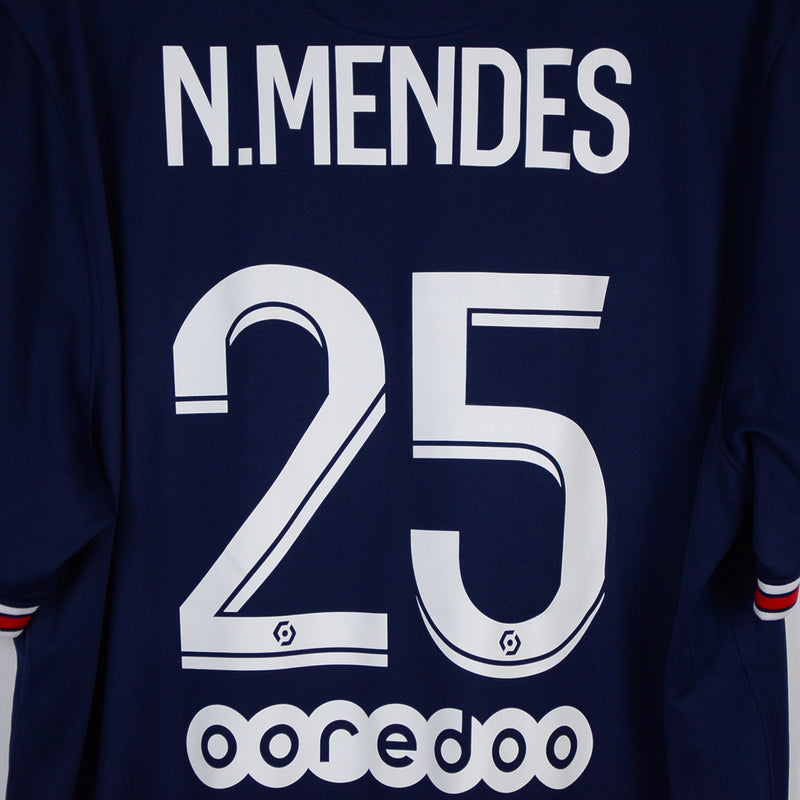 2021-2022 Paris Saint Germain (PSG) Nike Home Shirt #25 Nuno Mendes - Marketplace