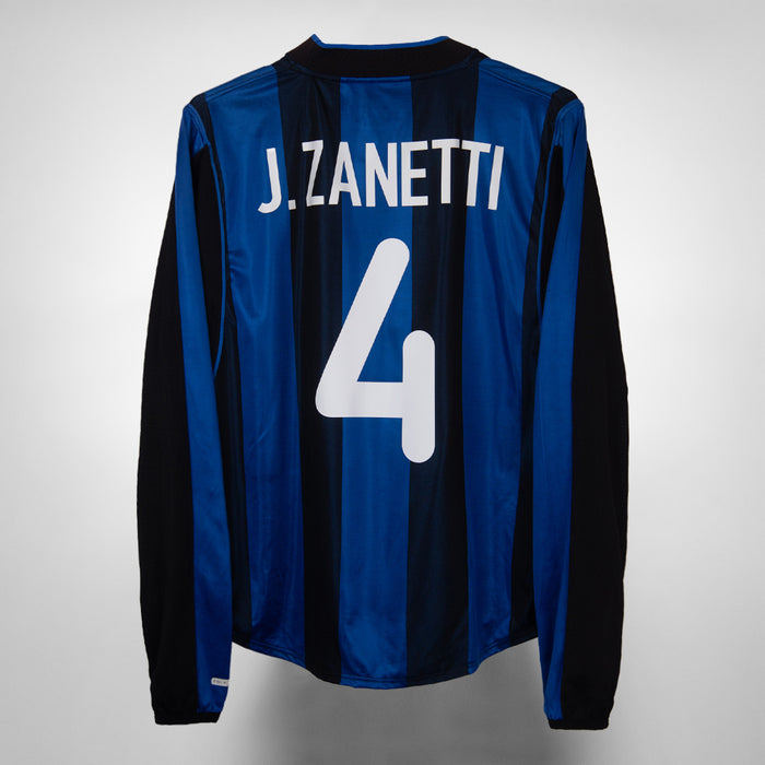 2000-2001 Inter Milan Nike Home Shirt #4 Javier Zanetti