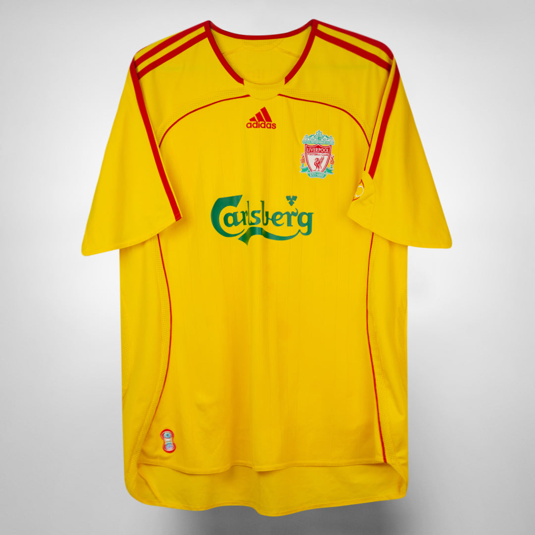 2006-2007 Liverpool Adidas Away Shirt #8 Steven Gerrard