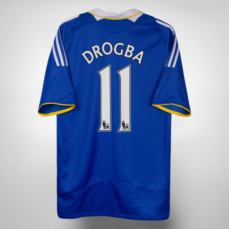 2008-2009 Chelsea Adidas Home Shirt #11 Didier Drogba