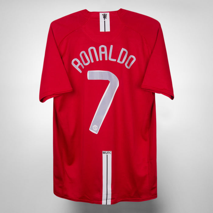 2007-2008 Manchester United Nike Home Shirt #7 Cristiano Ronaldo (L)