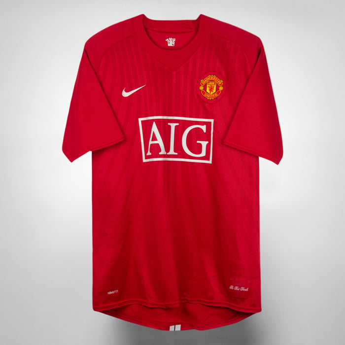 2007-2008 Manchester United Nike Home Shirt #7 Cristiano Ronaldo (L)