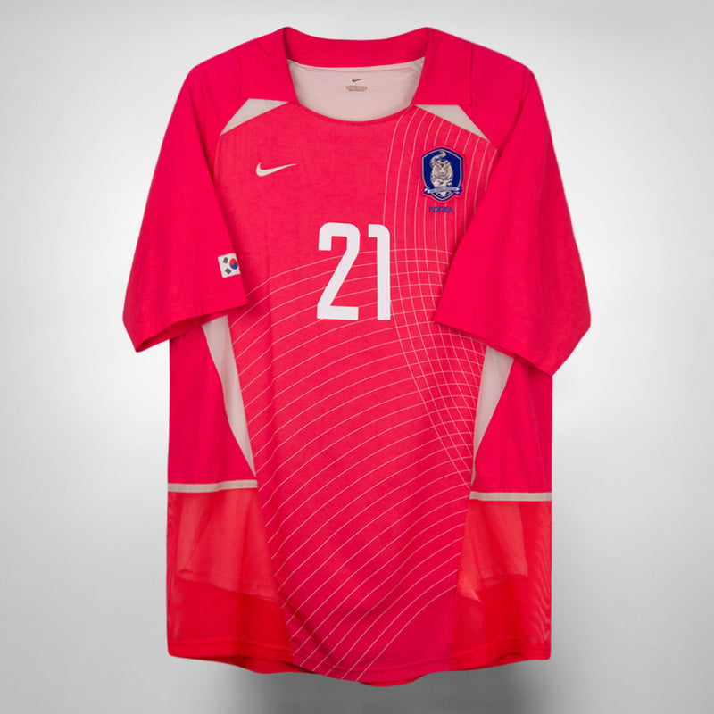 2002 South Korea Nike Home Shirt #21 J.S. Park