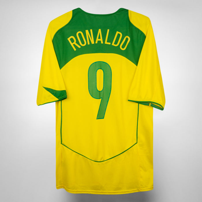 2004-2006 Brazil Nike Home Shirt #9 Ronaldo