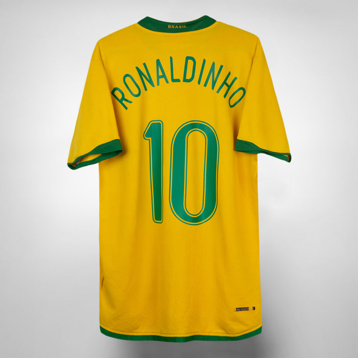 2006-2008 Brazil Nike Home Shirt #10 Ronaldinho