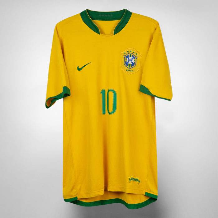 2006-2008 Brazil Nike Home Shirt #10 Ronaldinho