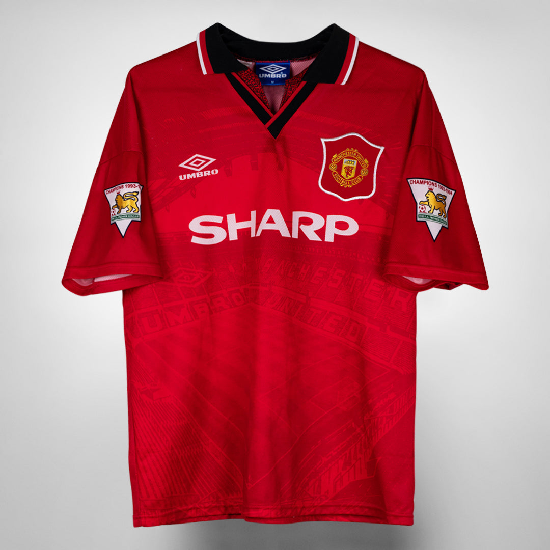 1994-1996 Manchester United Umbro Home Shirt #7 Cantona