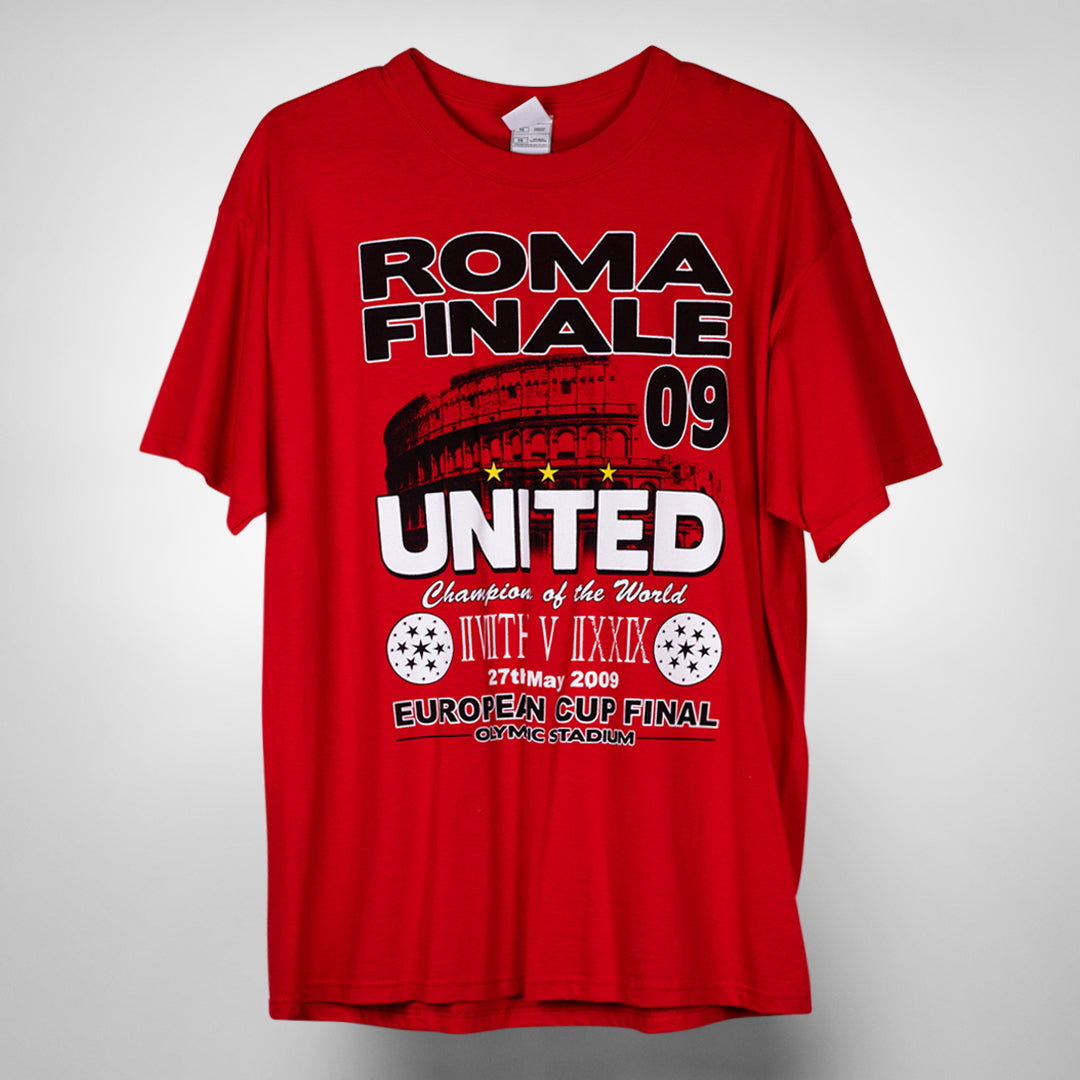 2008-2009 Manchester United Roma Finale UCL T-Shirt