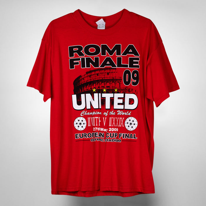 2008-2009 Manchester United Roma Finale UCL T-Shirt
