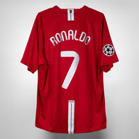 2007-2008 Manchester United Nike UCL Home Shirt #7 Cristiano Ronaldo