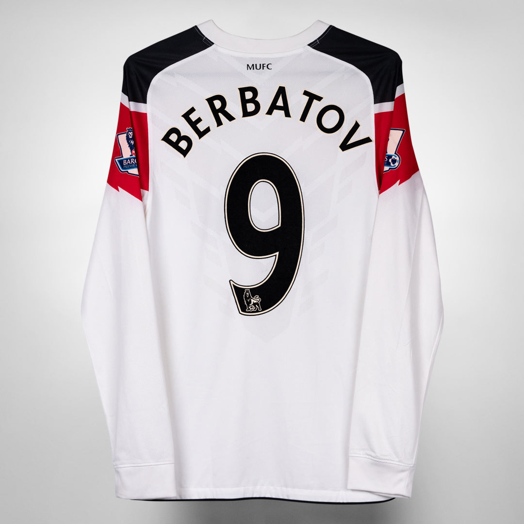 2010-2012 Manchester United Nike Long Sleeve Away Shirt #9 Berbatov