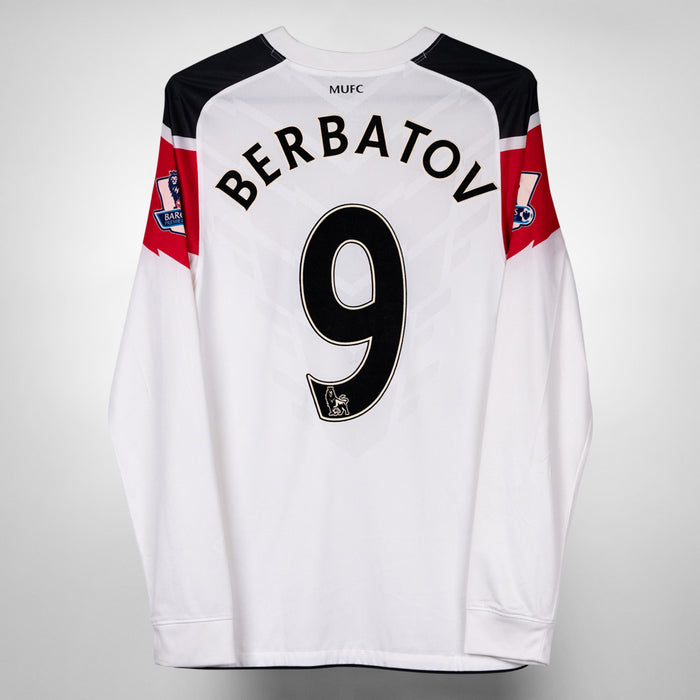 2010-2012 Manchester United Nike Long Sleeve Away Shirt #9 Berbatov