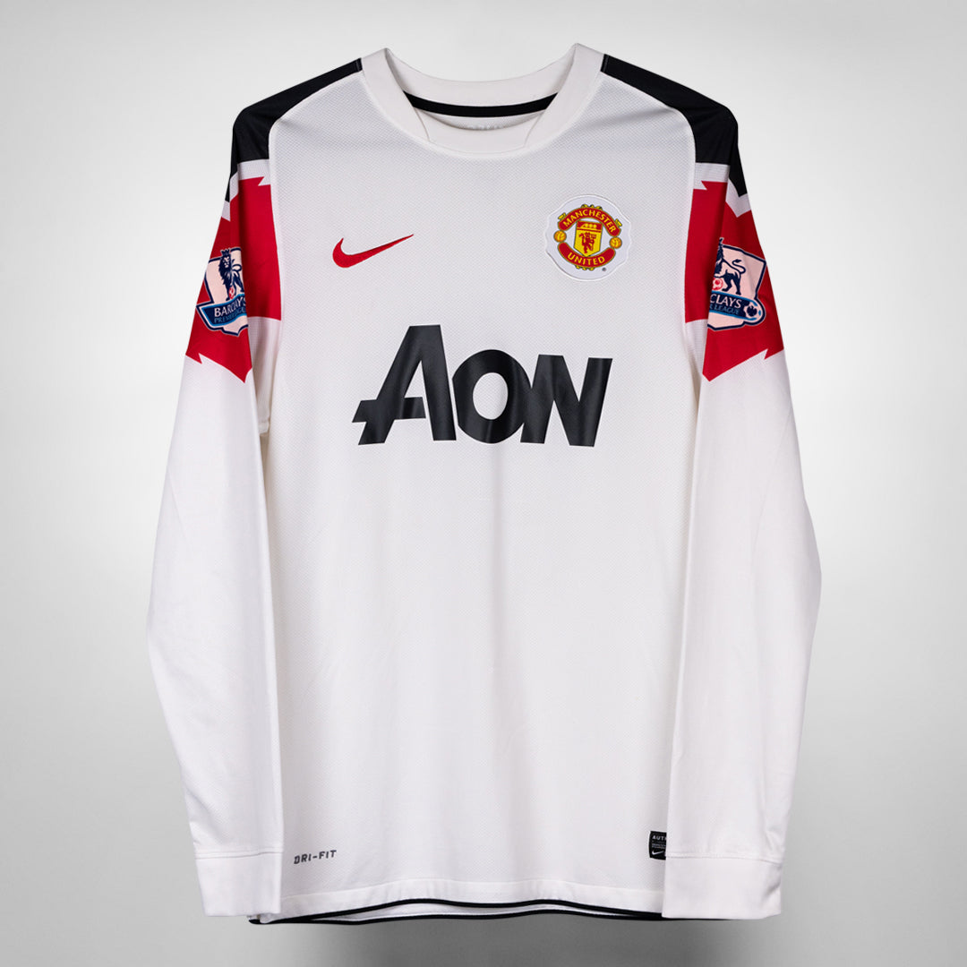 2010-2012 Manchester United Nike Long Sleeve Away Shirt #9 Berbatov