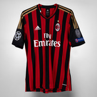 2013-2014 AC Milan Adidas UCL Home Shirt #45 Mario Balotelli