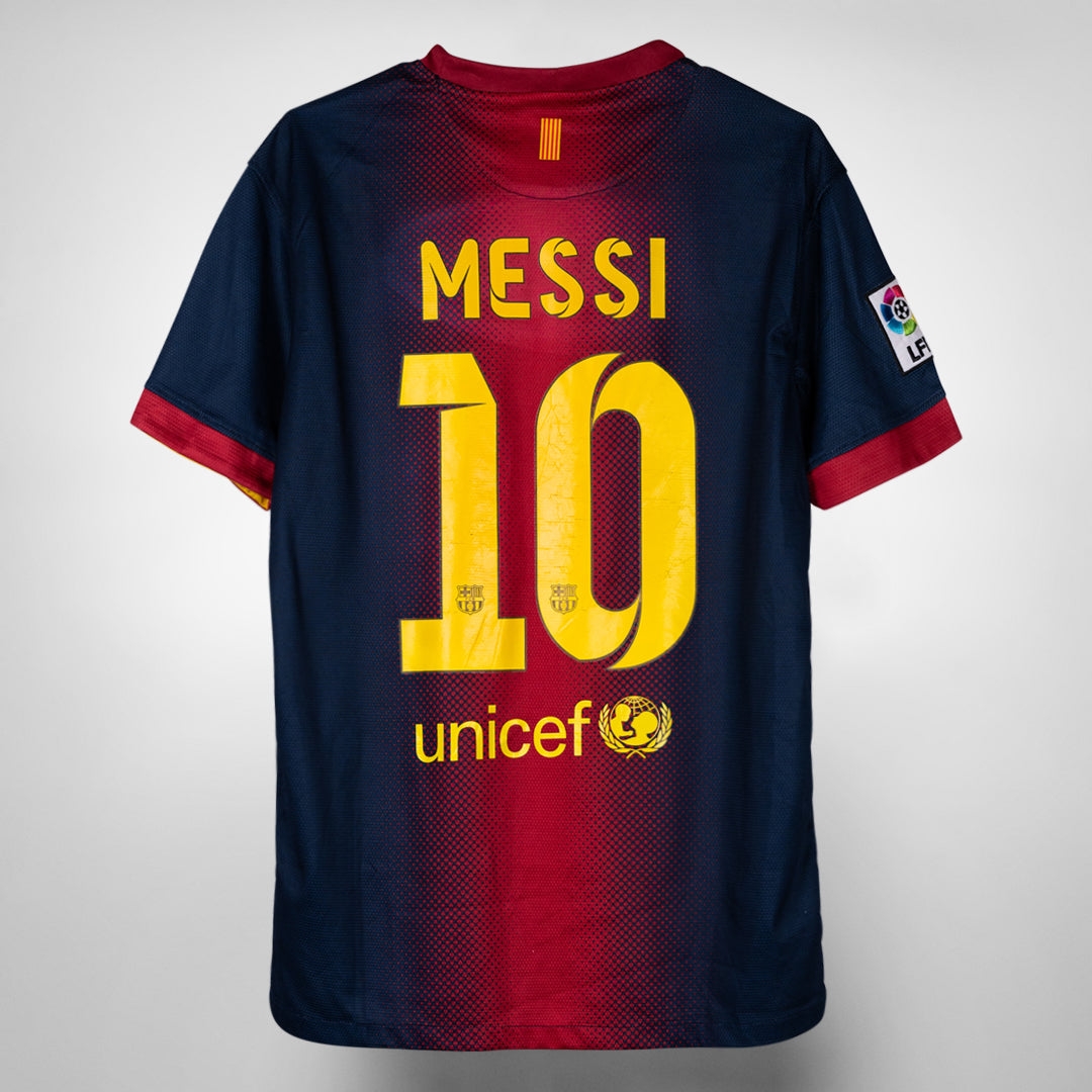 2012-2013 Barcelona Nike Home Shirt #10 Messi
