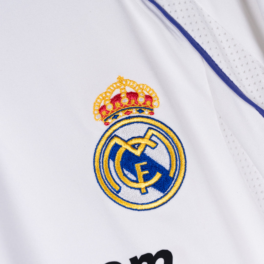 2007-2008 Real Madrid Adidas Long Sleeve Home Shirt #11 Arjen Robben