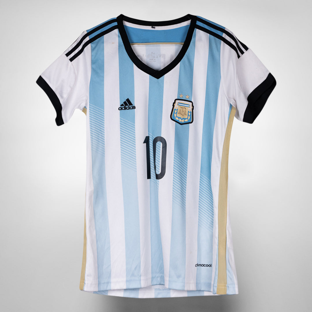 2014-2015 Argentina Adidas Home Shirt #10 Lionel Messi (Women's)