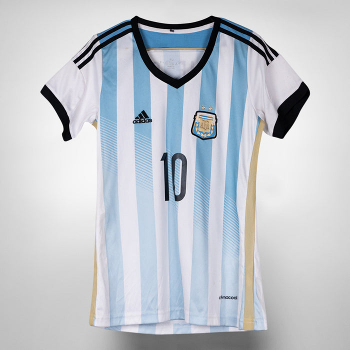 2014-2015 Argentina Adidas Women's Home Shirt #10 Lionel Messi
