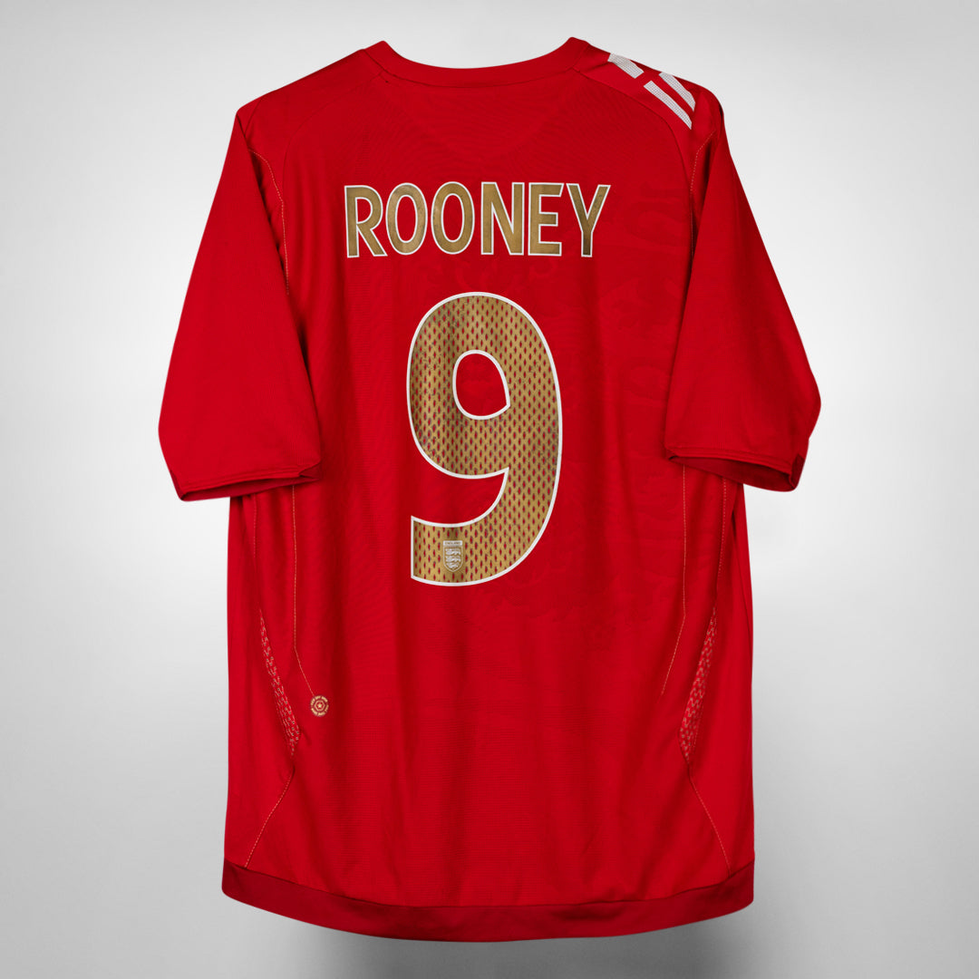2006-2008 England Umbro Away Shirt #9 Wayne Rooney