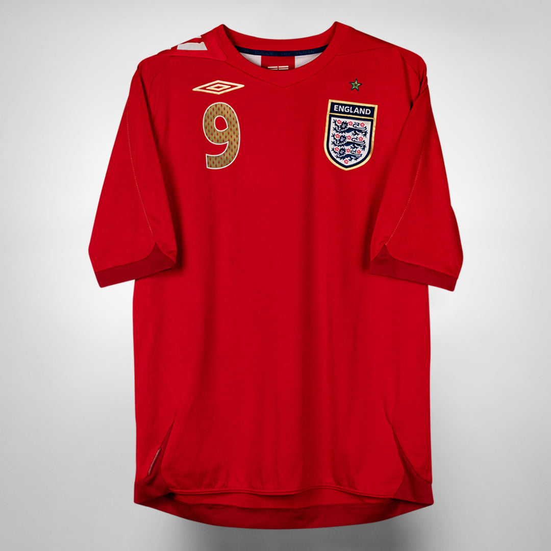 2006-2008 England Umbro Away Shirt #9 Wayne Rooney